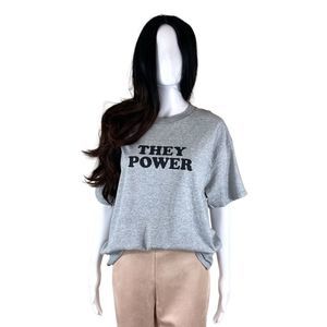 NWT Phluid “They Power” Graffic Tee Shirt 100% Gender Free L